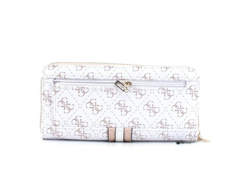 GUESS Kasinta SLG Portafoglio Large Zip Around White Multi SG840546 - Sandrini Calzature e Abbigliamento