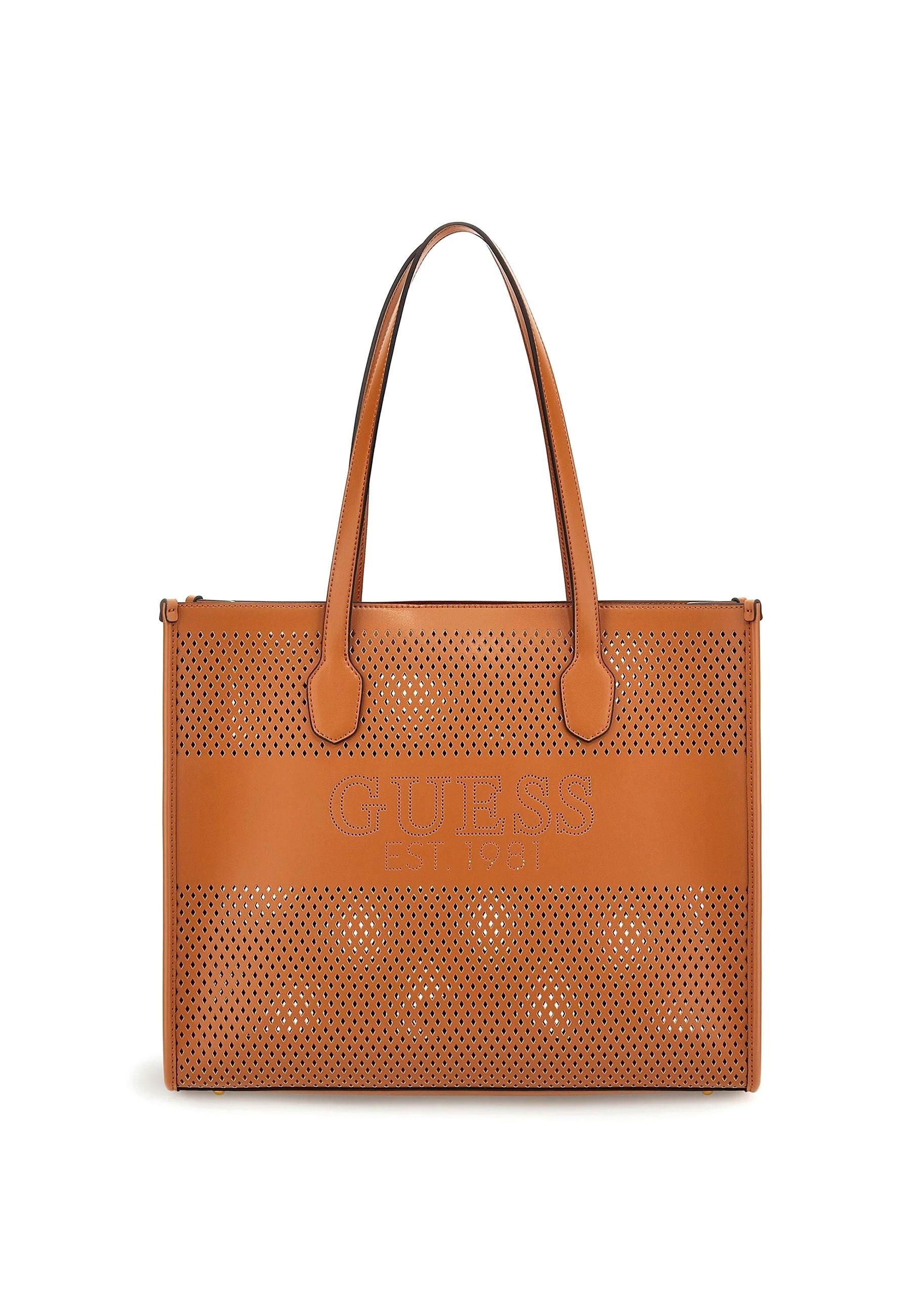 GUESS Katey Perf Borsa Tote Cognac WH876923 - Sandrini Calzature e Abbigliamento