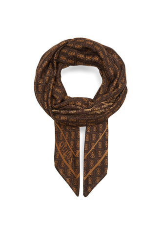 GUESS Kefiah Foulard Donna Brown Logo AW9986SIL30 - Sandrini Calzature e Abbigliamento