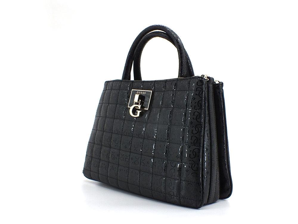 GUESS Kobo Borsa Satchel Loghi Black GG841106 - Sandrini Calzature e Abbigliamento