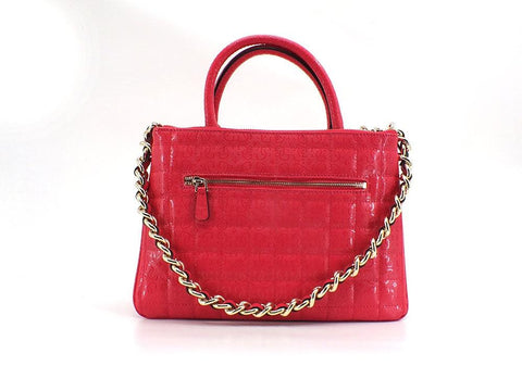 GUESS Kobo Borsa Satchel Loghi Rosso Watermelon GG841106 - Sandrini Calzature e Abbigliamento