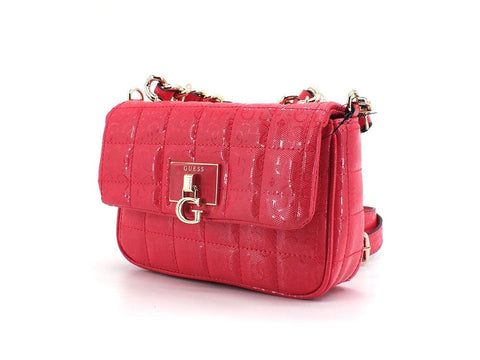 GUESS Kobo Mini Borsa Tracolla Crossbody Flap Rosso Watermelon GG841178 - Sandrini Calzature e Abbigliamento