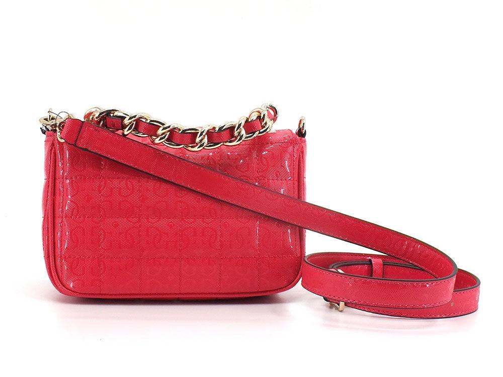 GUESS Kobo Mini Borsa Tracolla Crossbody Flap Rosso Watermelon GG841178 - Sandrini Calzature e Abbigliamento