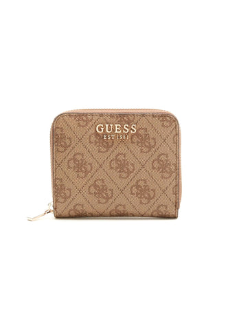 GUESS Laurel SLG Portafoglio Small Donna Latte Logo SG850037 - Sandrini Calzature e Abbigliamento