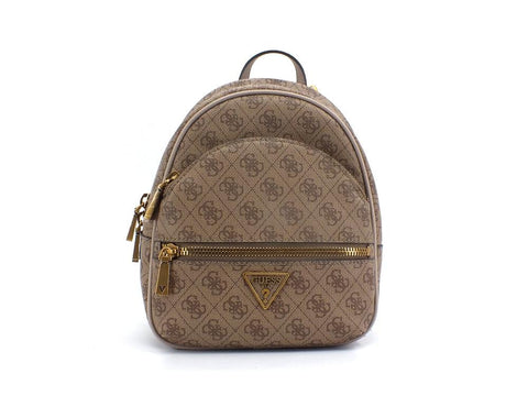 GUESS Manatthan Backpack Double Zip Zaino Loghi Latte Logo SB699432 - Sandrini Calzature e Abbigliamento
