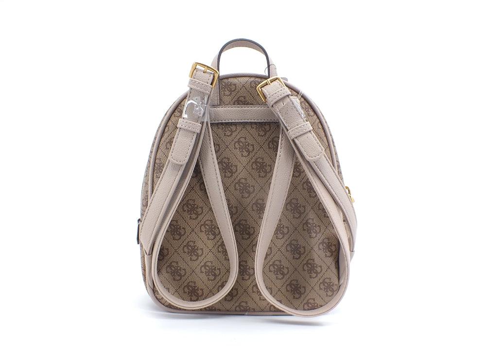 GUESS Manatthan Backpack Double Zip Zaino Loghi Latte Logo SB699432 - Sandrini Calzature e Abbigliamento