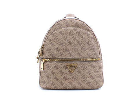GUESS Manhattan Backpack Large Double Zip Zaino Latte Logo SB699433 - Sandrini Calzature e Abbigliamento