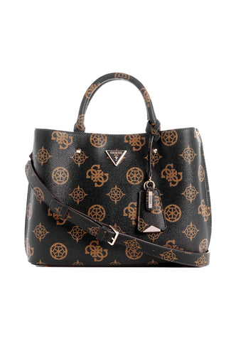 GUESS Meridian Borsa Girlfriend Satchel Mocha Logo PG877806 - Sandrini Calzature e Abbigliamento