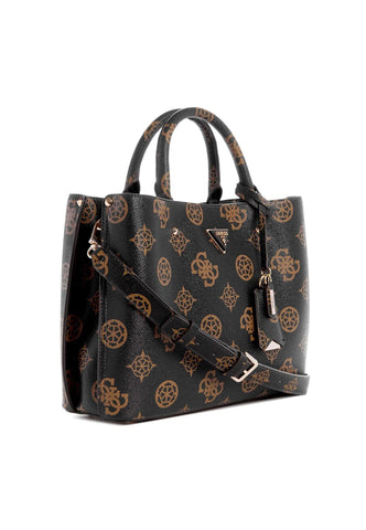 GUESS Meridian Borsa Girlfriend Satchel Mocha Logo PG877806 - Sandrini Calzature e Abbigliamento