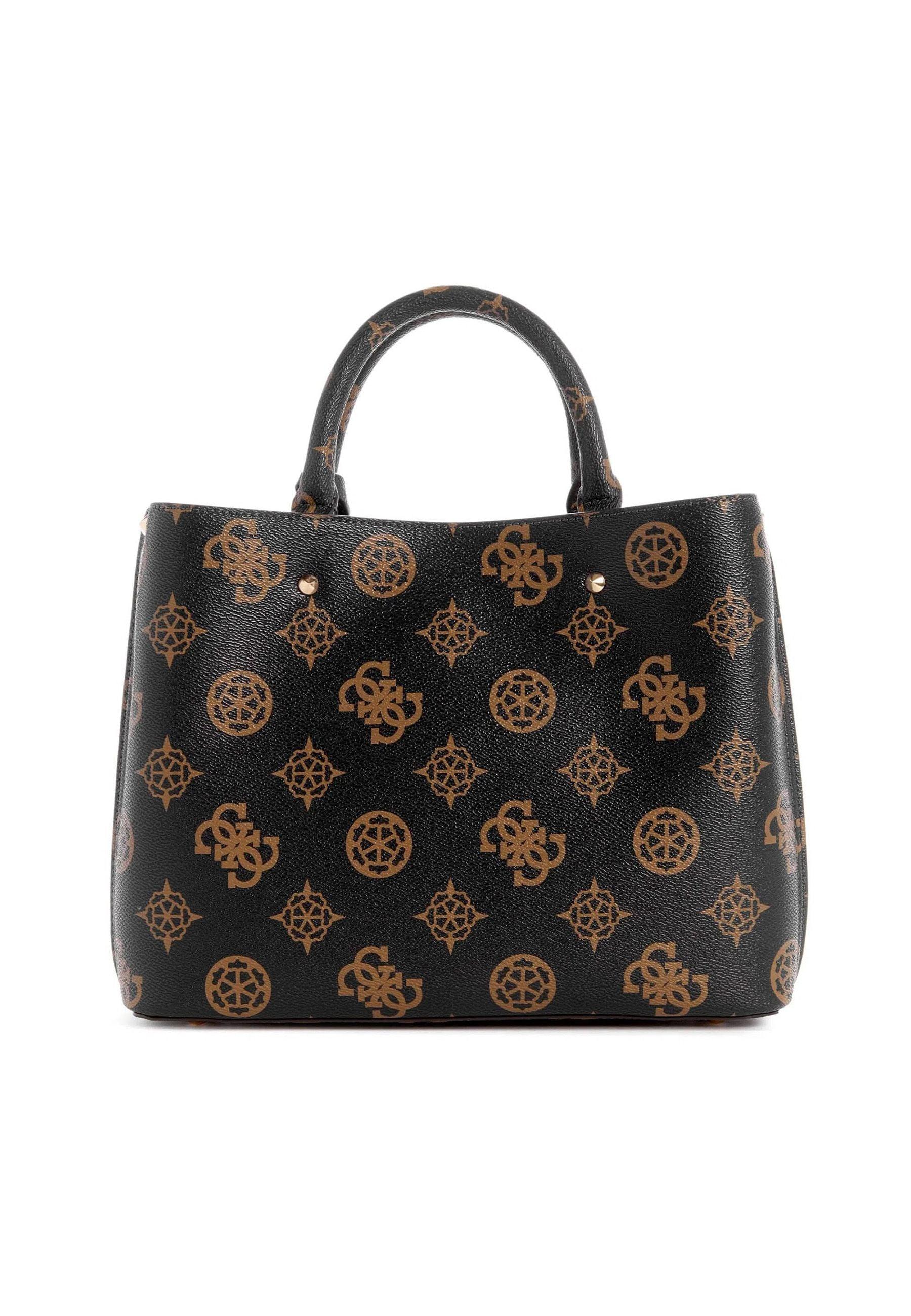 GUESS Meridian Borsa Girlfriend Satchel Mocha Logo PG877806 - Sandrini Calzature e Abbigliamento