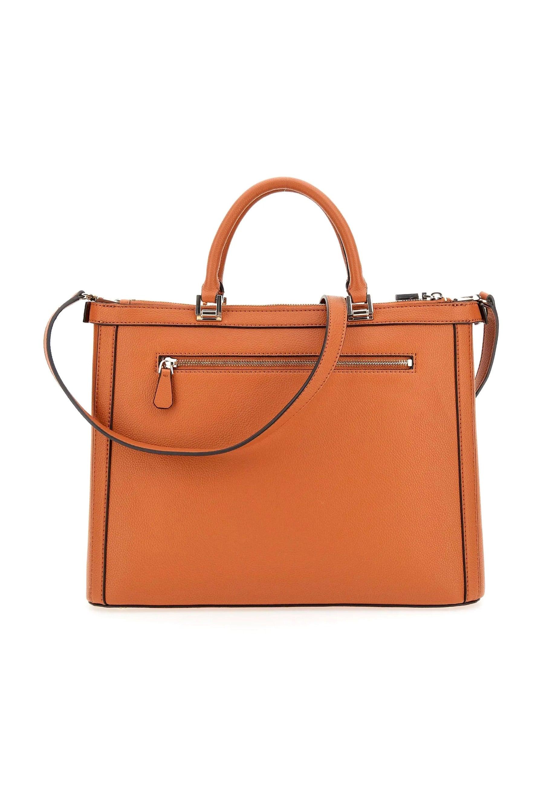 GUESS Meridian Borsa Girlfriend Tote Cognac Marrone BG877823 - Sandrini Calzature e Abbigliamento