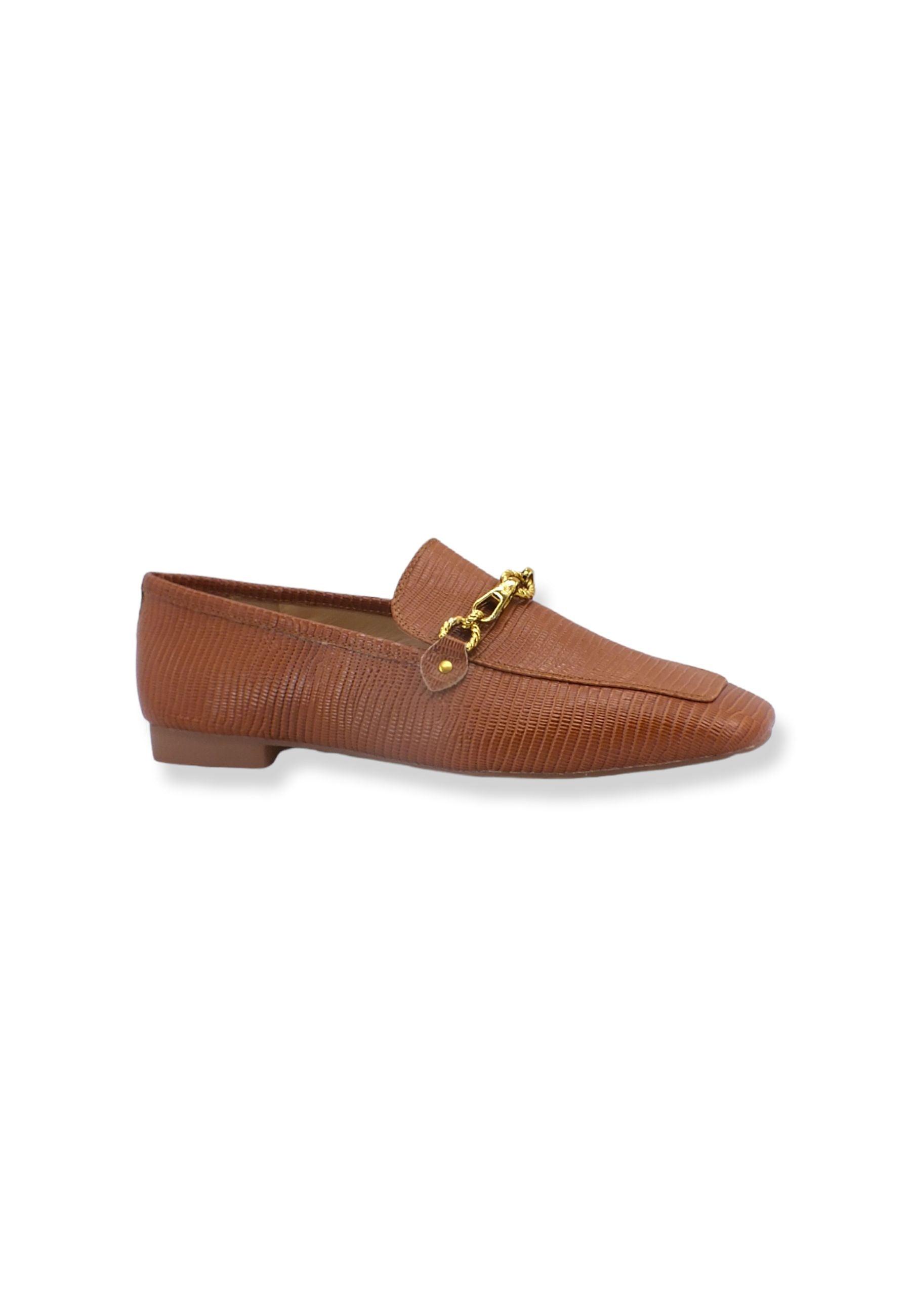 GUESS Mocassino Donna Stampa Coccodrillo Marrone Cognac FL7MATLEP14 - Sandrini Calzature e Abbigliamento