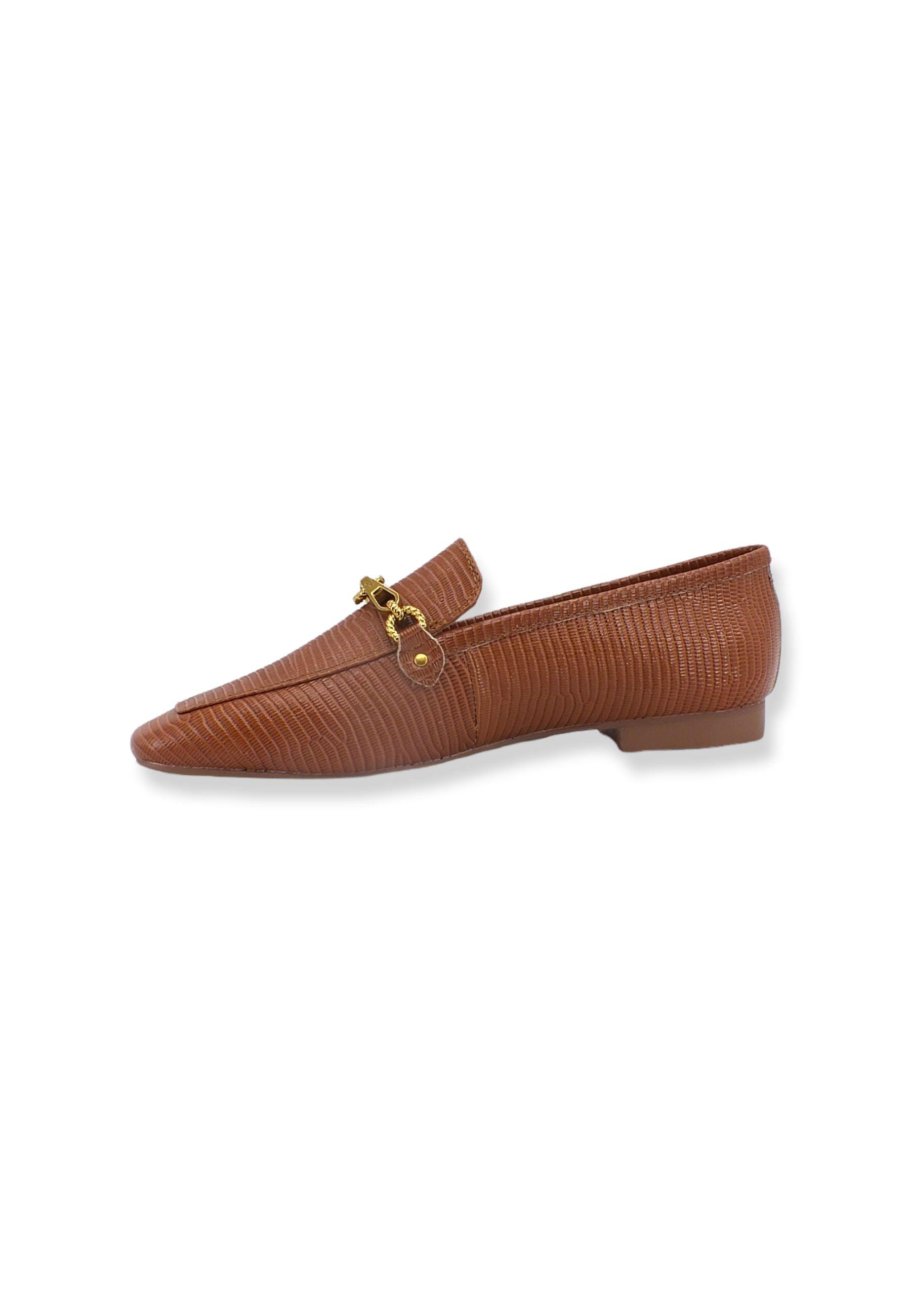 GUESS Mocassino Donna Stampa Coccodrillo Marrone Cognac FL7MATLEP14 - Sandrini Calzature e Abbigliamento