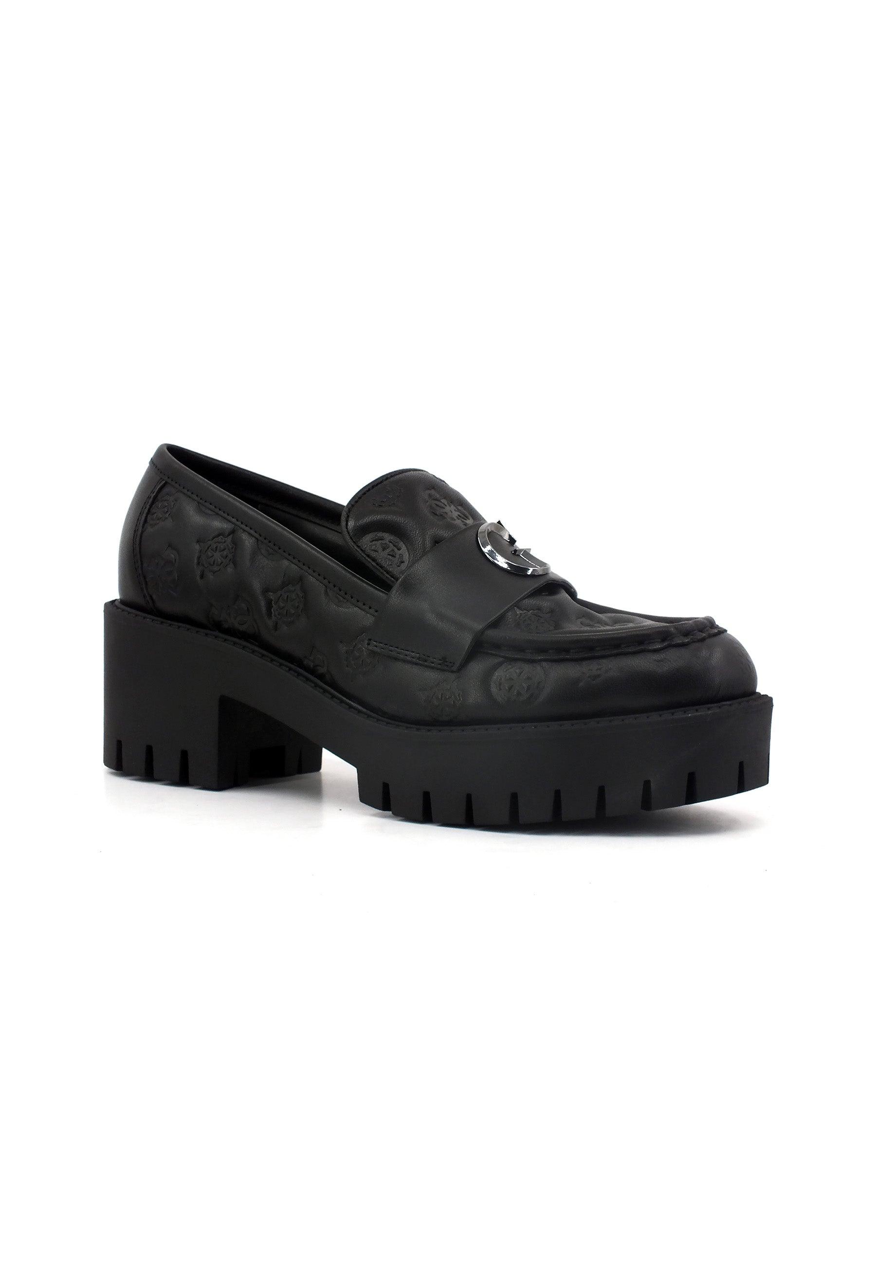 GUESS Mocassino Tacco Donna Black FL8WNYLEA14 - Sandrini Calzature e Abbigliamento