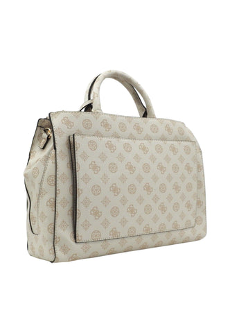 GUESS Nelka Borsa Satchel Donna Cream Logo PG930707 - Sandrini Calzature e Abbigliamento