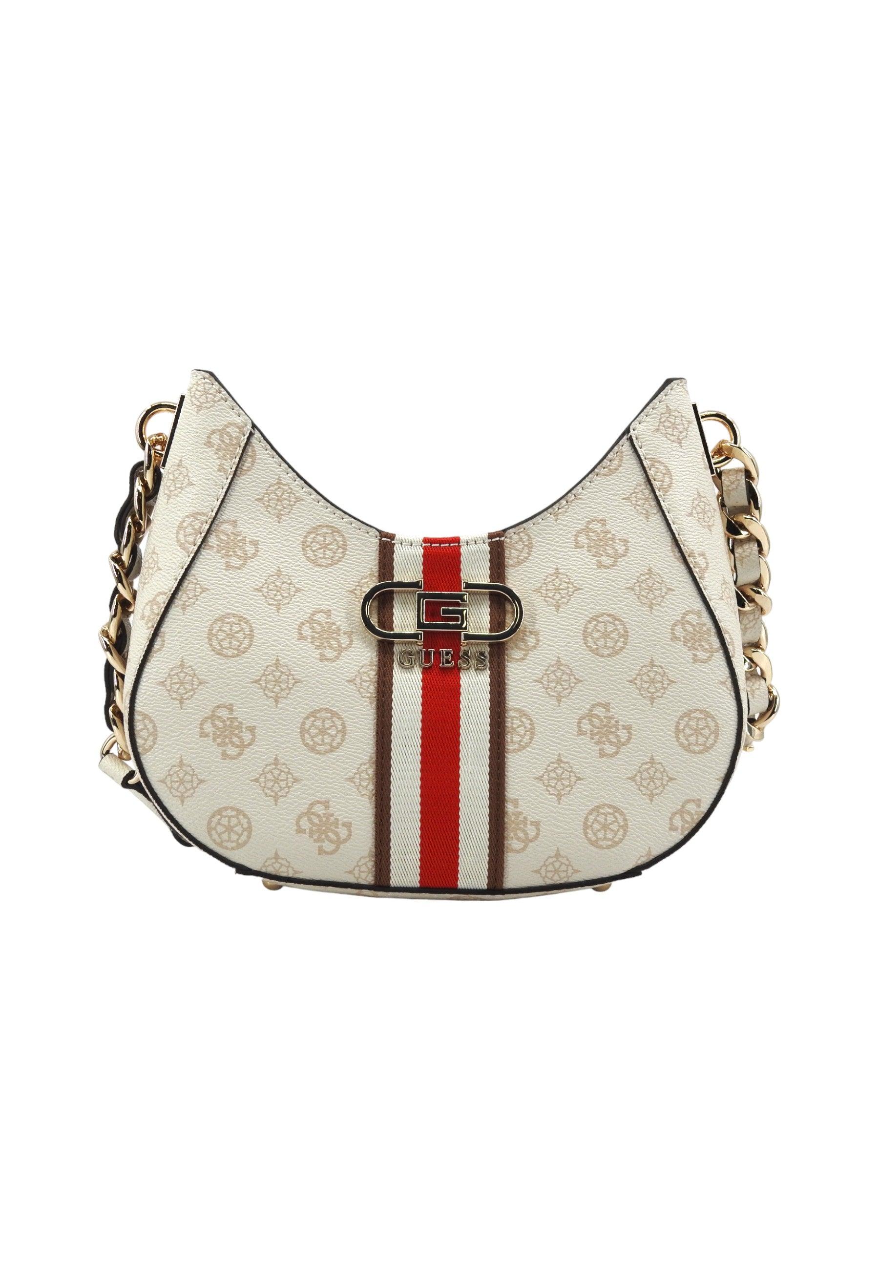 GUESS Nelka Borsa Tracolla Donna Cream Logo PG930712 - Sandrini Calzature e Abbigliamento