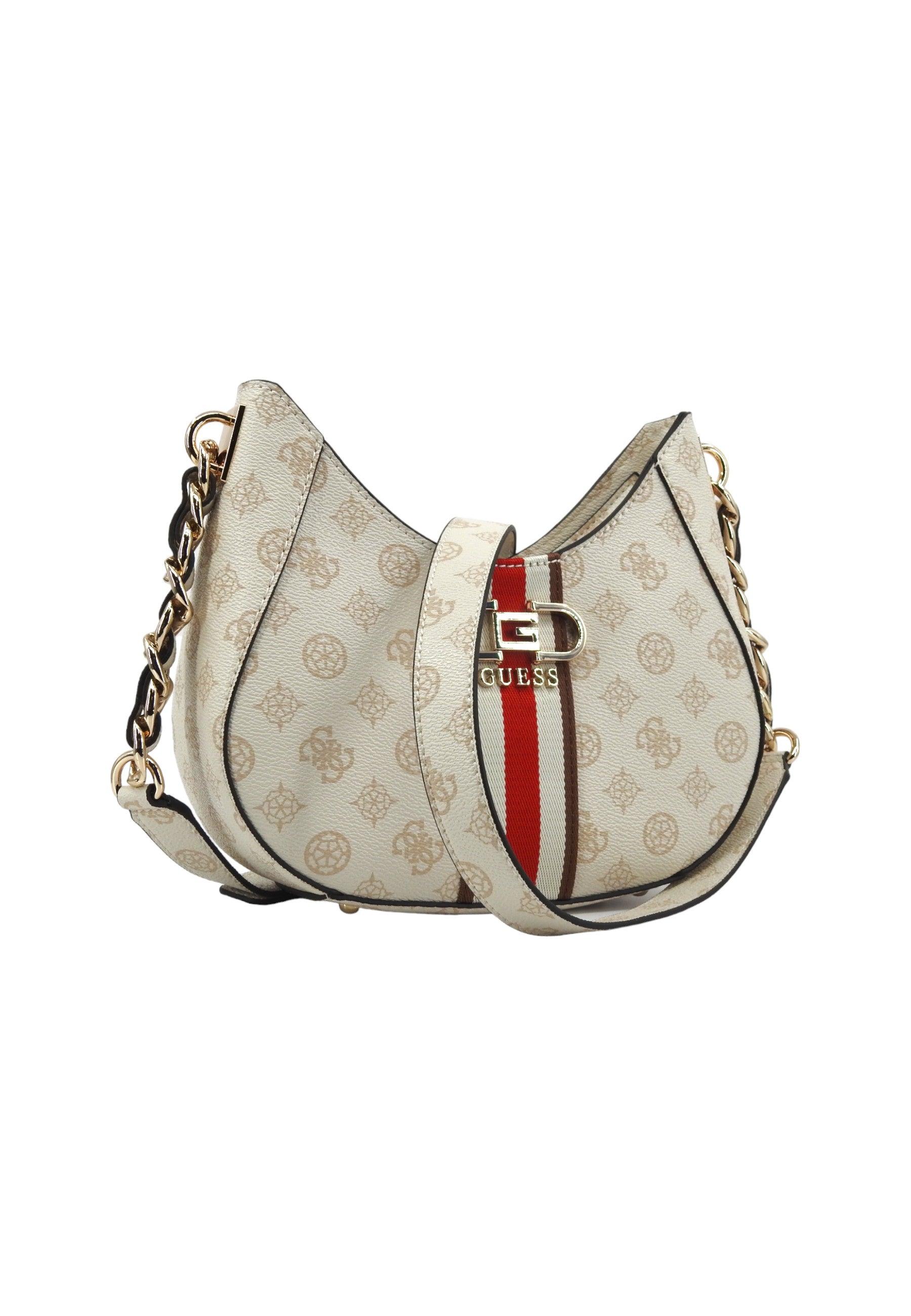 GUESS Nelka Borsa Tracolla Donna Cream Logo PG930712 - Sandrini Calzature e Abbigliamento