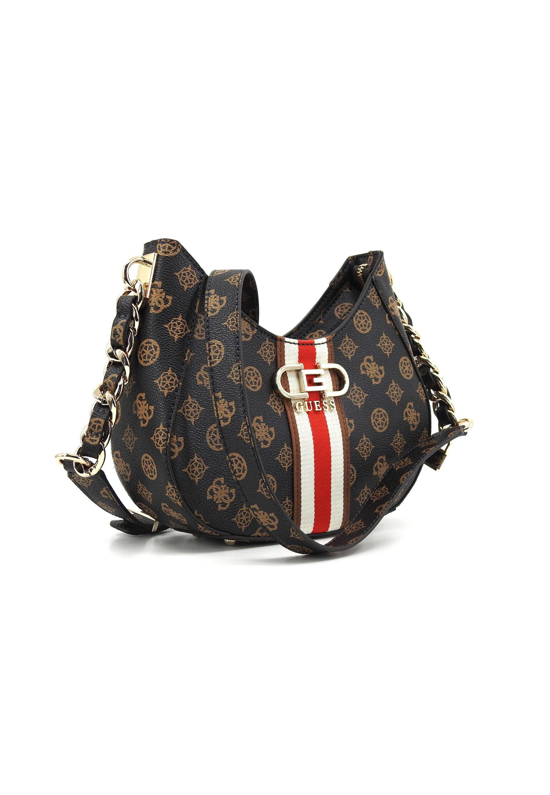 GUESS Nelka Borsa Tracolla Donna Mocha Logo PG930712 - Sandrini Calzature e Abbigliamento