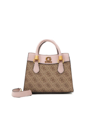 GUESS Nell Borsa Tracolla Crossbody Latte Logo Rosewood SB873576 - Sandrini Calzature e Abbigliamento