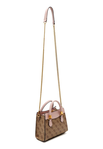 GUESS Nell Borsa Tracolla Crossbody Latte Logo Rosewood SB873576 - Sandrini Calzature e Abbigliamento