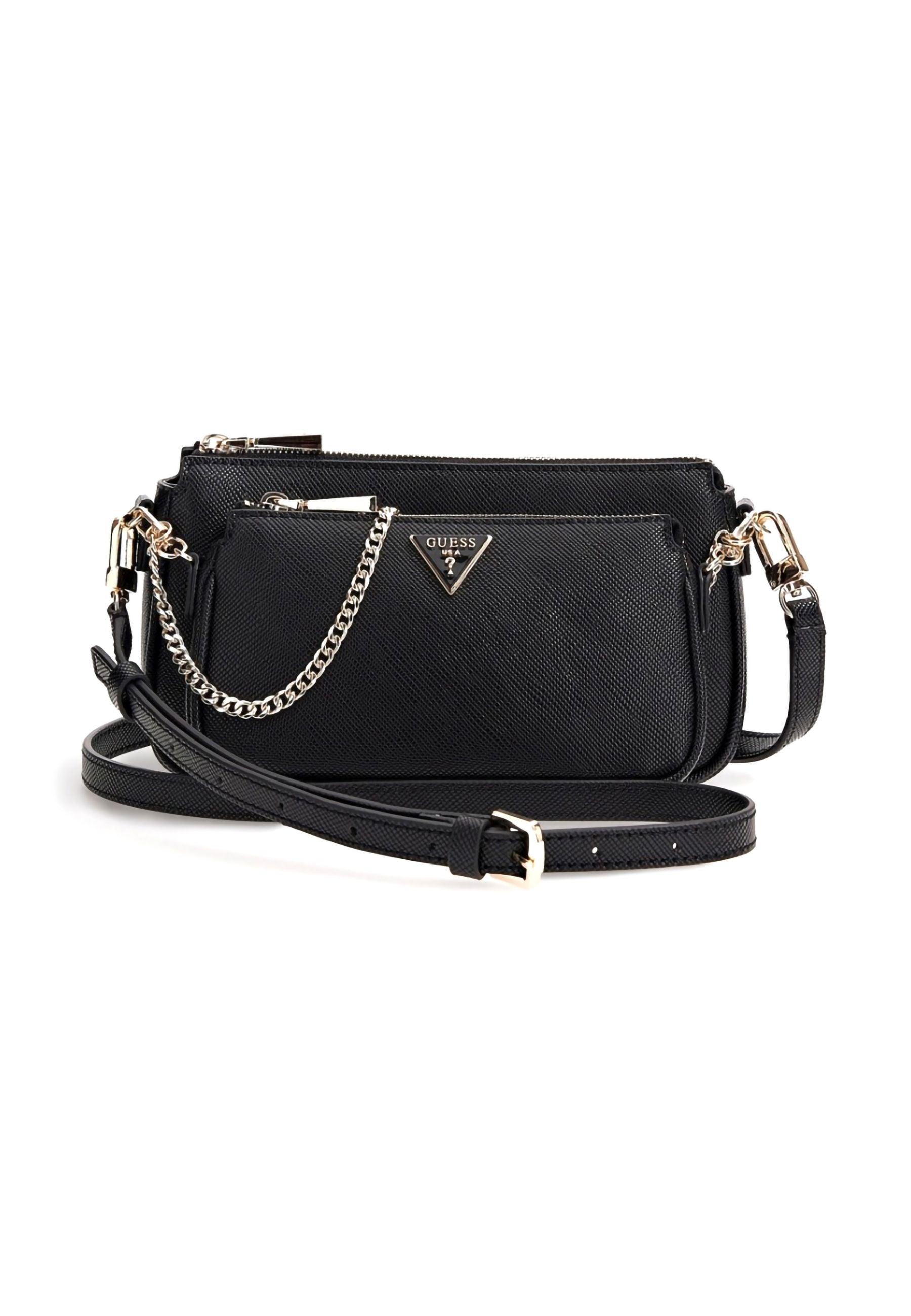 GUESS Noelle Crossbody Double Pouch Black ZG787971 - Sandrini Calzature e Abbigliamento
