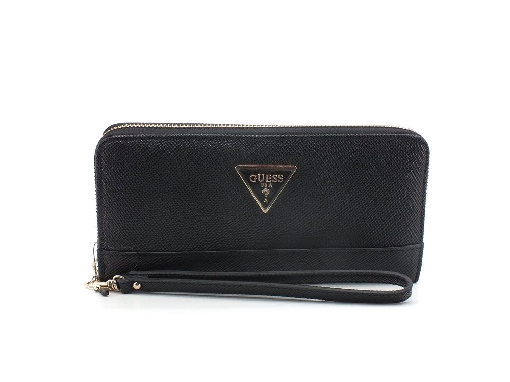 GUESS Noelle SLG Portafoglio Large Zip Around Black ZG787946 - Sandrini Calzature e Abbigliamento