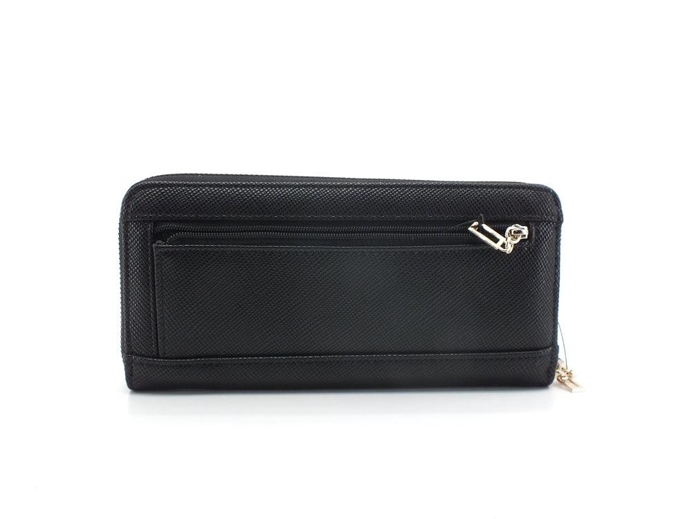 GUESS Noelle SLG Portafoglio Large Zip Around Black ZG787946 - Sandrini Calzature e Abbigliamento