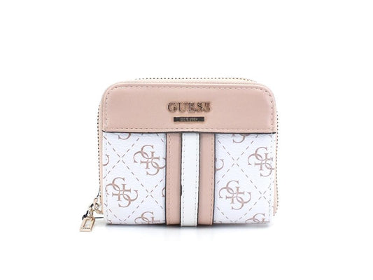GUESS Noelle SLG Portafoglio Small Zip White Multi KG787937 - Sandrini Calzature e Abbigliamento