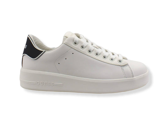 GUESS Platform Lthr Retro Black Sneaker Donna White FL6RKELEA12 - Sandrini Calzature e Abbigliamento