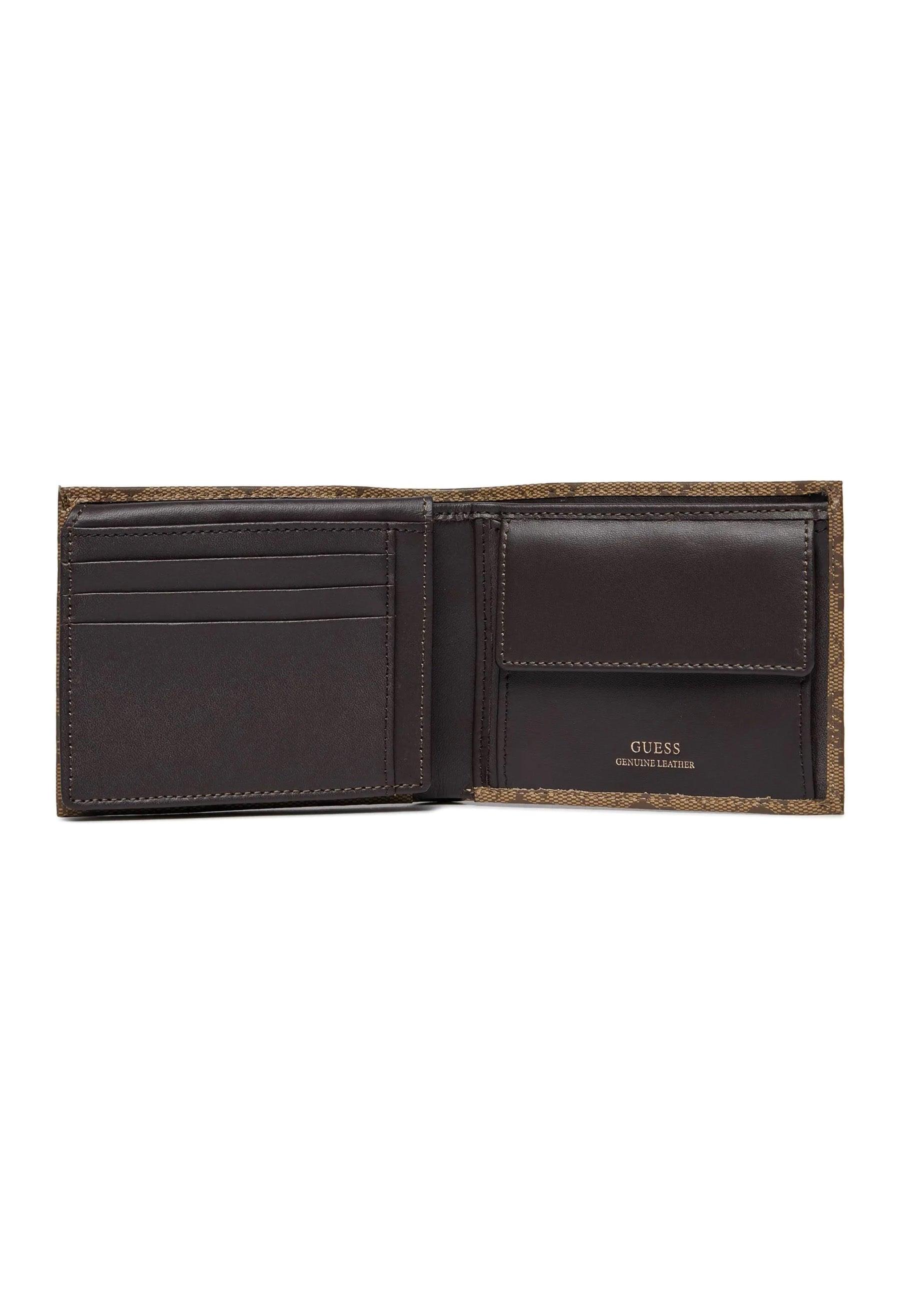 GUESS Portafoglio Uomo Beige Brown SMVELELEA20 - Sandrini Calzature e Abbigliamento
