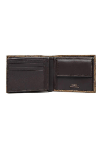 GUESS Portafoglio Uomo Beige Brown SMVELELEA20 - Sandrini Calzature e Abbigliamento