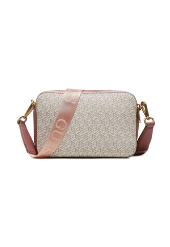 GUESS Rainee Tracolla Camera Bag Ivory Logo Rose SA900314 - Sandrini Calzature e Abbigliamento