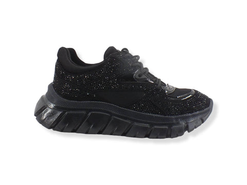 GUESS Running Strass Mesh Sneaker Donna Black FL7CLAESU12 - Sandrini Calzature e Abbigliamento