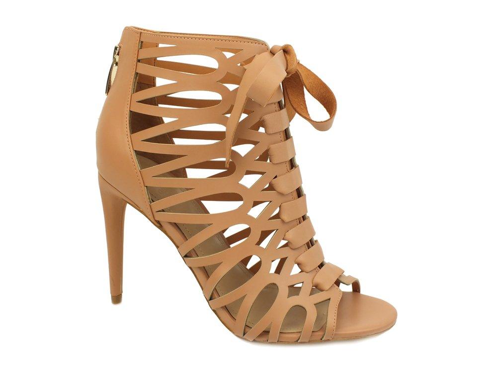 GUESS Sandalo Dècolletè tacco 10 Cm intreccio fiocco PELLE BLUSH ROSA FLADY1ELE09 - Sandrini Calzature e Abbigliamento
