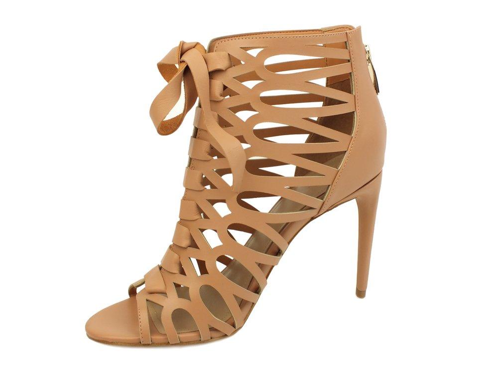 GUESS Sandalo Dècolletè tacco 10 Cm intreccio fiocco PELLE BLUSH ROSA FLADY1ELE09 - Sandrini Calzature e Abbigliamento