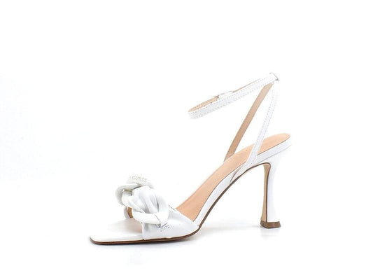 GUESS Sandalo Pelle Tacco 10 White Bianco FL6HTNLEA03 - Sandrini Calzature e Abbigliamento