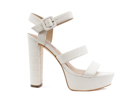 GUESS Sandalo Plateau Tacco Cream FL6RY2PEL03 - Sandrini Calzature e Abbigliamento