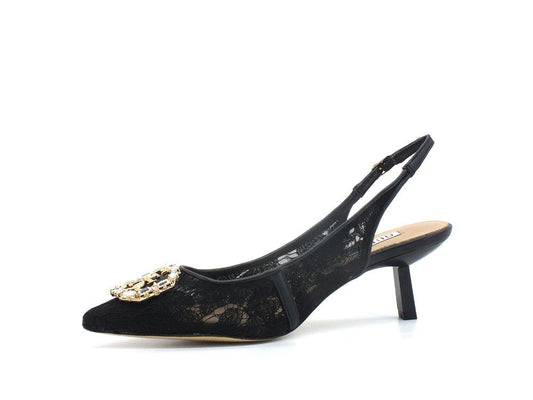 GUESS Sandalo Sling Pizzo Logo Black FL5RAHLAC05 - Sandrini Calzature e Abbigliamento