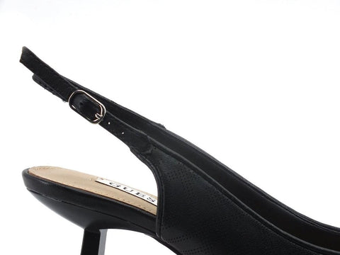 GUESS Sandalo Sling Tacco Loghi Black FL5RHIELE05 - Sandrini Calzature e Abbigliamento