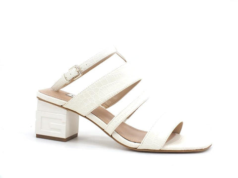 GUESS Sandalo Stampa Tacco Cream FL6ML2PEL03 - Sandrini Calzature e Abbigliamento