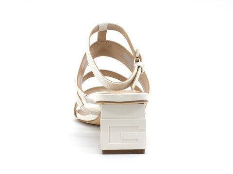 GUESS Sandalo Stampa Tacco Cream FL6ML2PEL03 - Sandrini Calzature e Abbigliamento