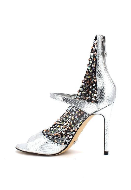 GUESS Sandalo Strass Donna Silver FL5DYNFAP10 - Sandrini Calzature e Abbigliamento