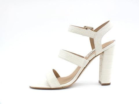 GUESS Sandalo Tacco Alto Stampa Cocco Cream FL6MLDPEL03 - Sandrini Calzature e Abbigliamento