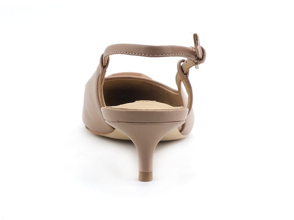 GUESS Sandalo Tacco Basso Punta Logo Nude FL5JESLEA05 - Sandrini Calzature e Abbigliamento