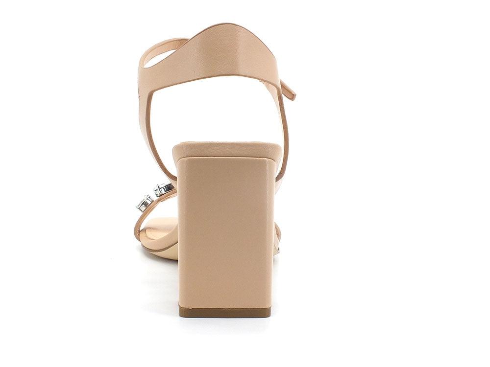GUESS Sandalo Tacco Gioiello Beige Cream FL6MLYLEA03 - Sandrini Calzature e Abbigliamento