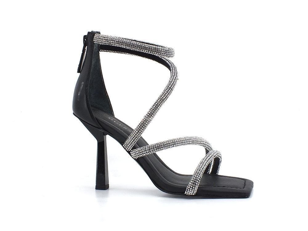 GUESS Sandalo Tacco Strass Nero Black FL6LNCLEA03 - Sandrini Calzature e Abbigliamento