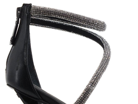 GUESS Sandalo Tacco Strass Nero Black FL6LNCLEA03 - Sandrini Calzature e Abbigliamento