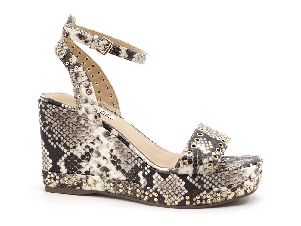 GUESS Sandalo Zeppa Animalier Grey FL6OLDPEL04 - Sandrini Calzature e Abbigliamento