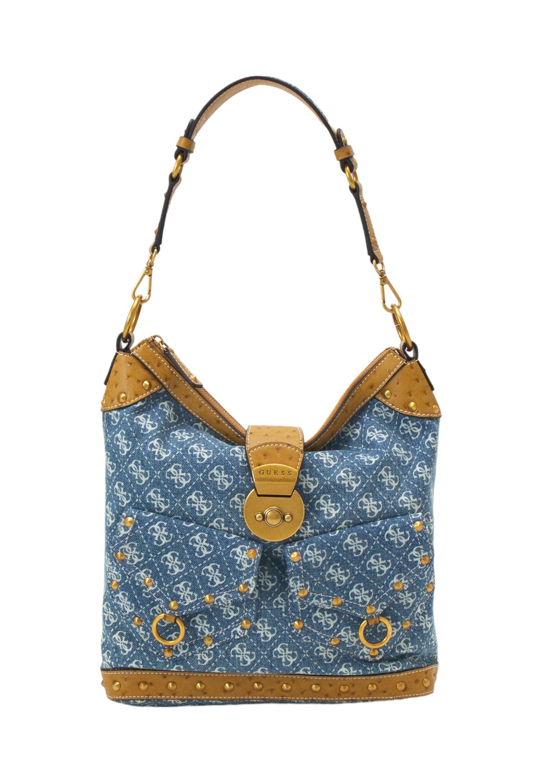 GUESS Sardinia Vintage Borsa Hobo Donna Denim Logo DB900802 - Sandrini Calzature e Abbigliamento