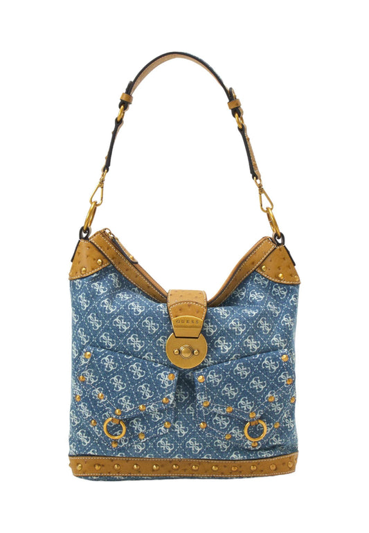 GUESS Sardinia Vintage Borsa Hobo Donna Denim Logo DB900802 - Sandrini Calzature e Abbigliamento